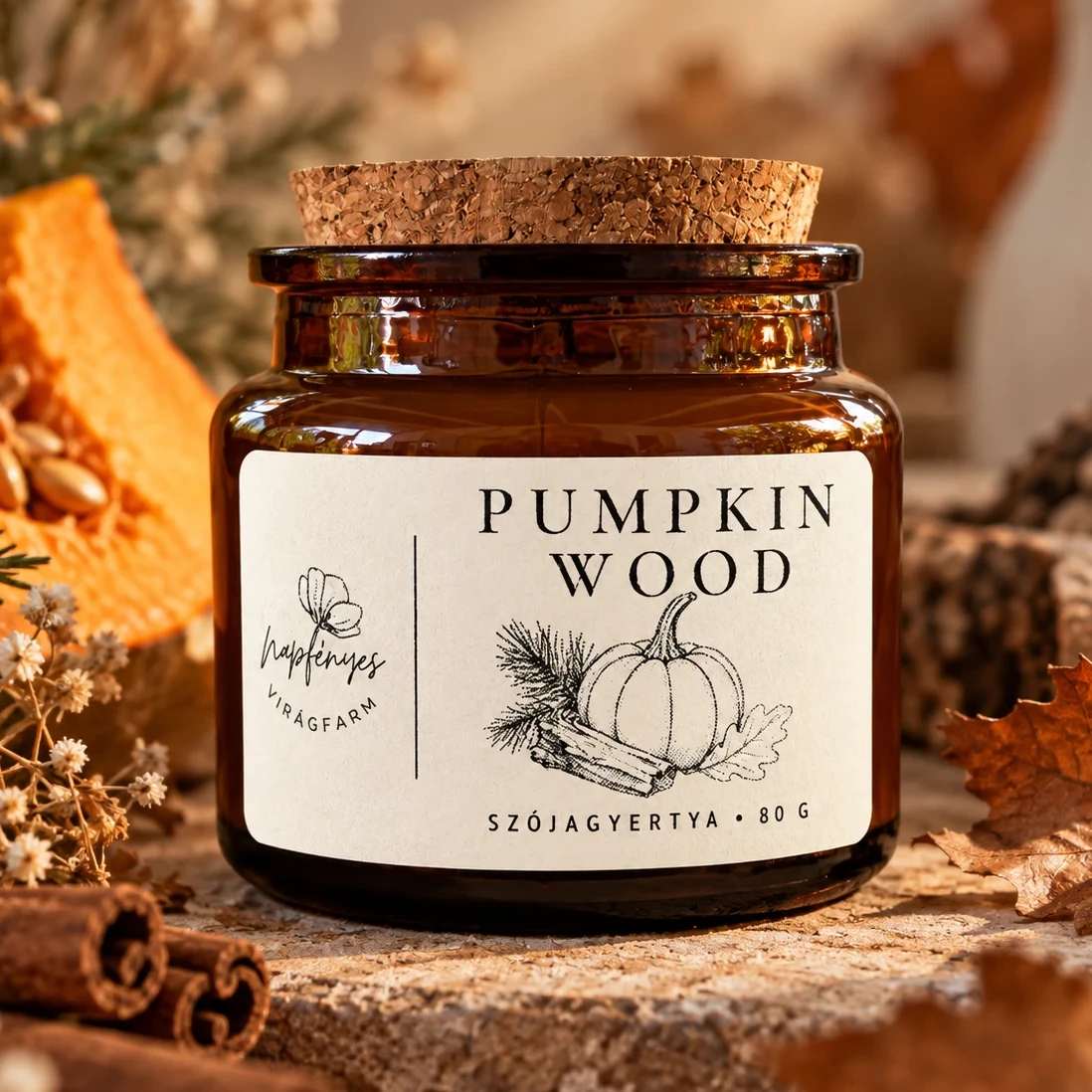 Pumpkin Wood szójagyertya